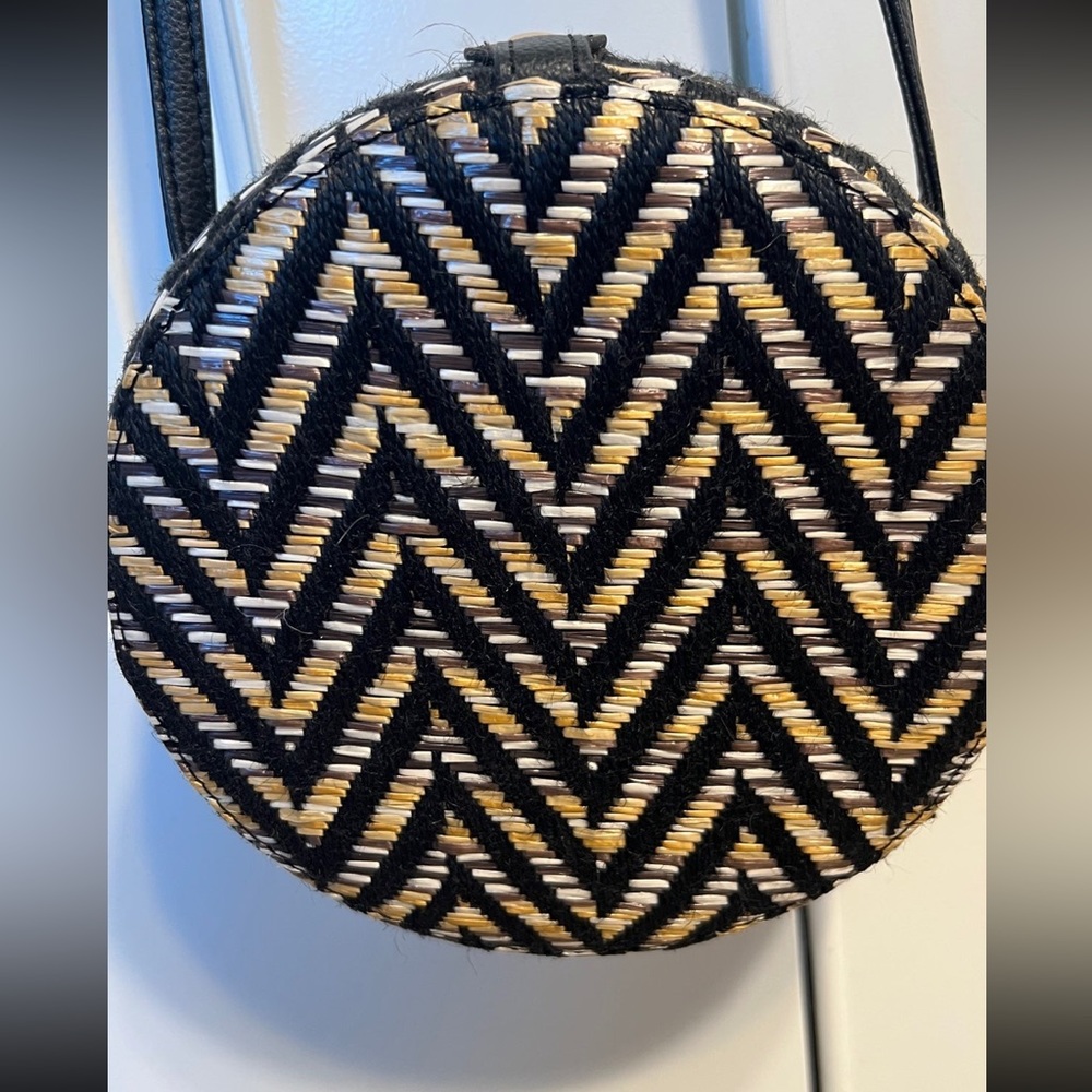 Lionel Chevron Circular Snap Crossbody Bag